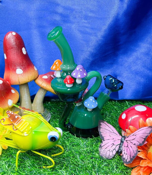Rainbow Mushroom Dab Rig Recycler For Sale
