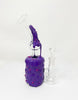 Purple Toxic Slime Bent Neck Glass Water Pipe/Rig