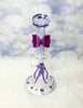 Purple Moon Girl Bent Neck Glass Water Pipe/Dab Rig