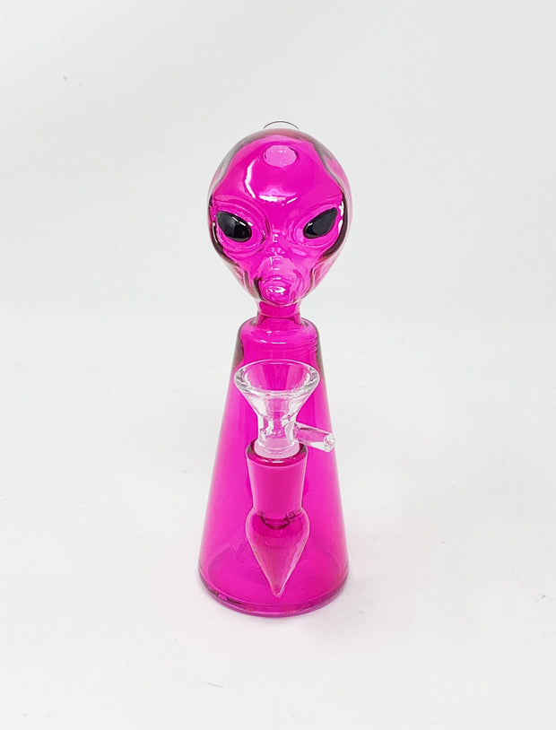 6.5in Neon UV Alien Glass Hand Pipe/Bong/Dab Rig