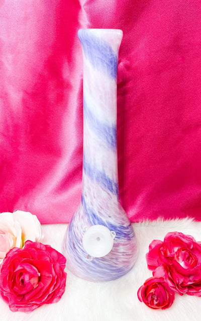 Noble Glass Pink Purple Swirl Beaker Heady Glass Water Pipe/Bong