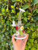 Winter Wonderland Dried Floral Bent Neck Glass Water Pipe/Dab Rig