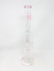 StayLit Pink Double Perc 18in Beaker Glass Water Pipe/Dab Rig