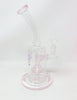 Opal Holographic StayLit 9in Bent Neck Glass Water Hand Pipe/Dab Rig