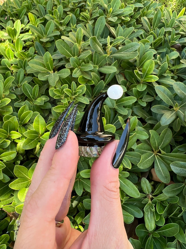 Spider Witch Hat Glass Water Pipe/Rig