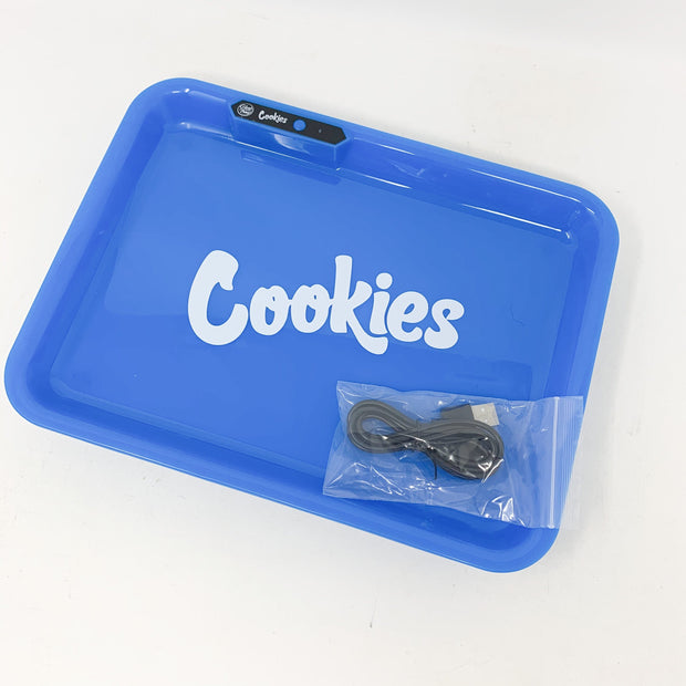 Glow Tray x Cookies Blue LED Rolling Tray