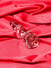 Pink Rose Ribbed Glass Dildo