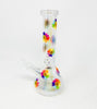 Rainbow Daisy Dried Floral Iridescent 10in Glass Water Pipe/Bong