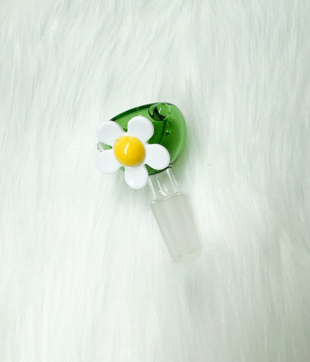 Green Daisy 14mm Glass Bowl