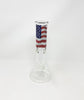 American Flag Beaker Glass Water Pipe/Bong