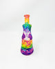 Purple Pink Rainbow Marble Swirl Silicone Water Pipe/Bong