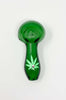 Green Glass Hand Pipe Neon Green Weed Leaf Swarovski Crystal