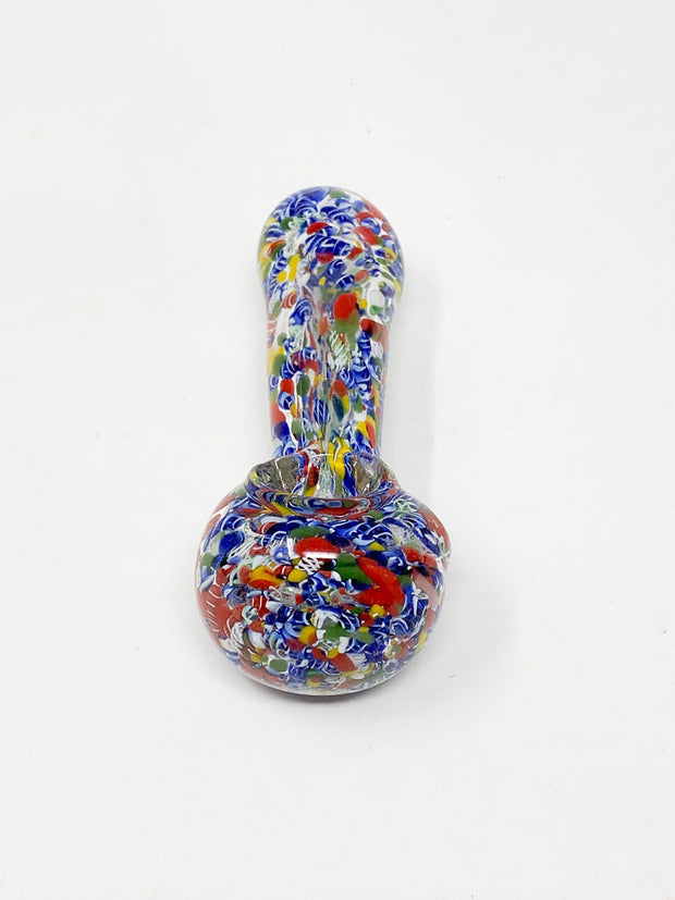 Blue confetti Speckled Glass Hand Pipe