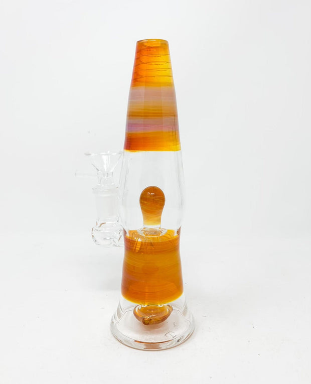 Guru Glass Orange Sherbert Chaos Lamp Heady Glass Water Pipe/Rig