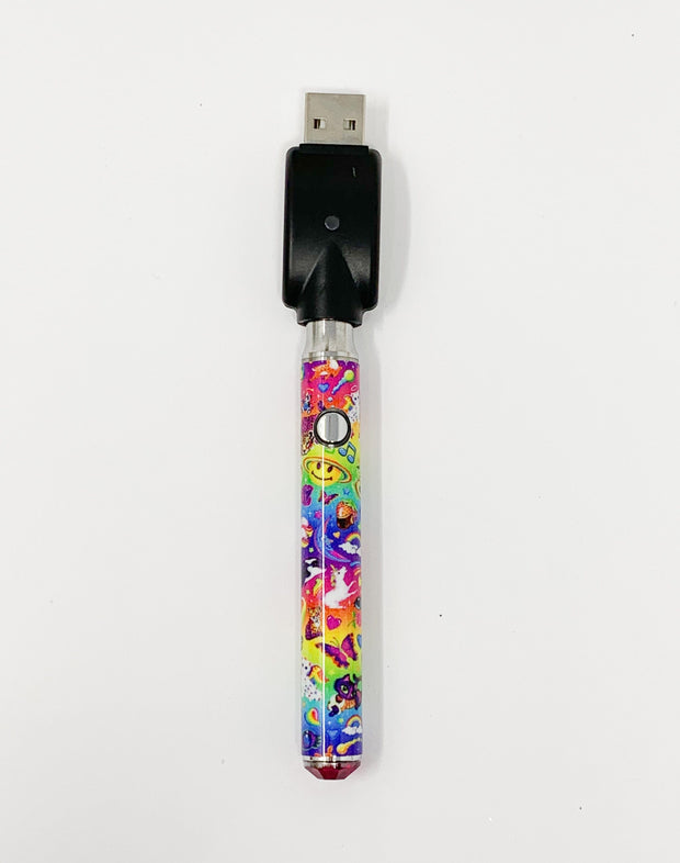 510 Threaded Battery Rainbow Cats Fuchsia Rhinestone Starter Kit