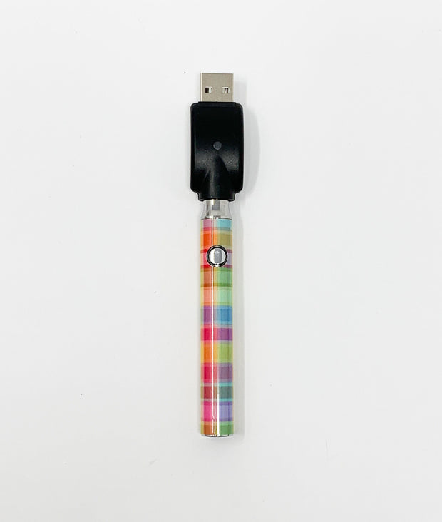 510 Threaded Battery Rainbow Plaid Starter Kit