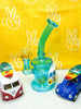 Retro Bus Rig With Daisy Bowl 7.5in Glass Water Pipe/Dab Rig