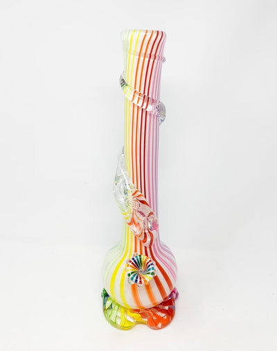 Noble Glass Rainbow Cane Heady Glass Water Pipe/Bong