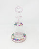 Pink Bejeweled Crystal Glass Water Pipe/Dab Rig