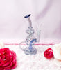 Mini Iridescent Recycler Glass Water Pipe/Dab Rig