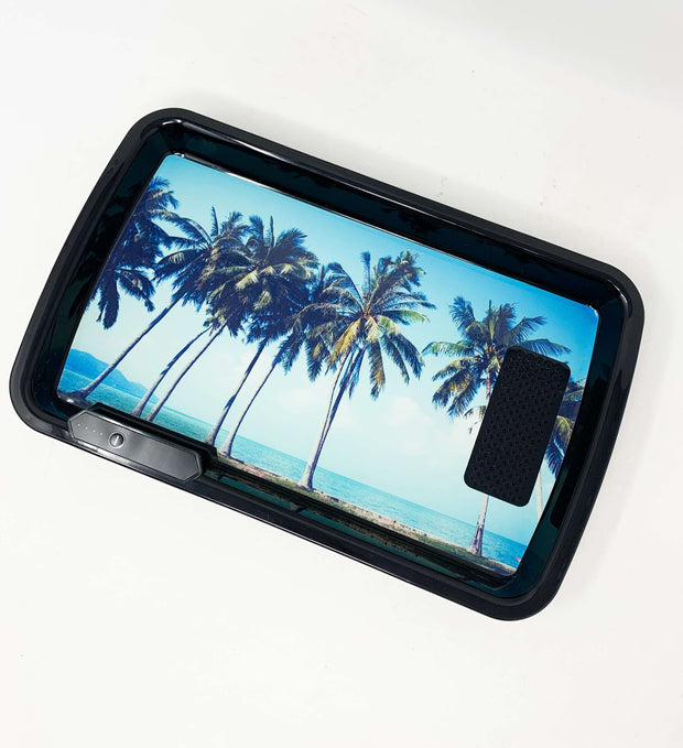 California Palm Trees LED Rolling Tray Featuring 7 Colors and Party Mode