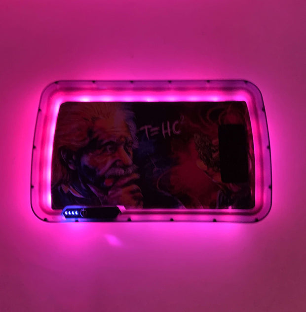 Einstein T=HC2  LED Rolling Tray Featuring 7 Colors and Party Mode