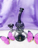 Lotus Glass Black Recycler Water Pipe/Dab Rig