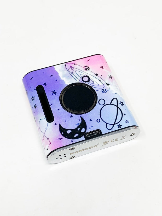 510 Threaded VMod Battery Pink Purple Moon Star Starter Kit