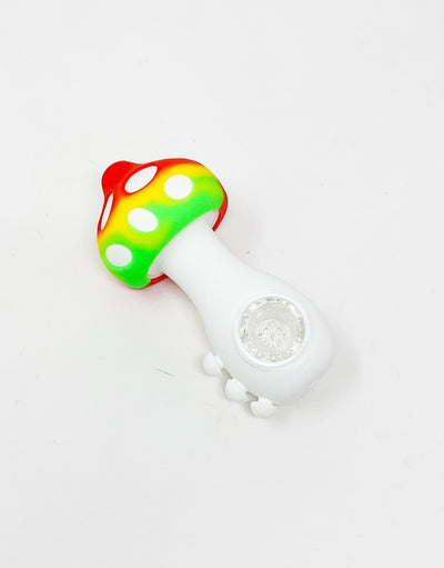 Rasta Mushroom Silicone Hand Pipe