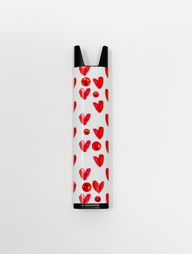 Stiiizy Pen Red Hearts Red Crystal Battery Starter Kit