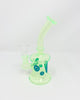 Orange Happy Smiley Face 7.5in Glass Water Pipe/Dab Rig
