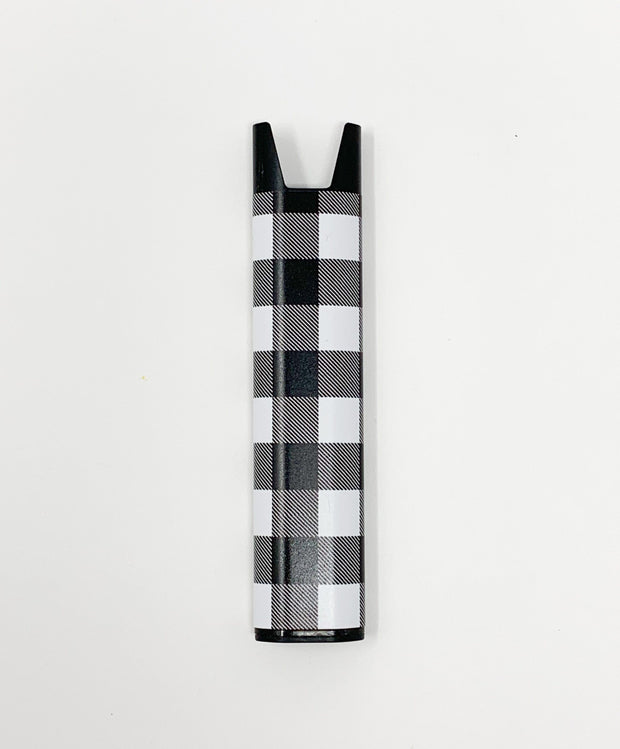 Stiiizy Pen Buffalo Plaid White Black Battery Vape Pen Starter Kit