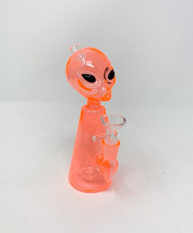 6.5in Neon UV Alien Glass Hand Pipe/Bong/Dab Rig