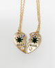 Swarovski Crystal Best Buds Gold Necklace