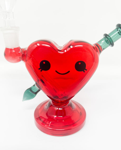 Cupid Arrow Red Heart Dab Rig | Custom Heart Bongs
