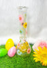 Pastel Iridescent Dried Floral Glass Water Pipe/Bong