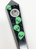 Black Obsidian Crystal Hand Pipe Alien Rhinestone Crystal