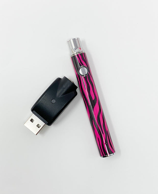 510 threaded battery soccer vape pen starter kit reviews 🦓💖 Pink Zebra 510 Battery Starter Kit