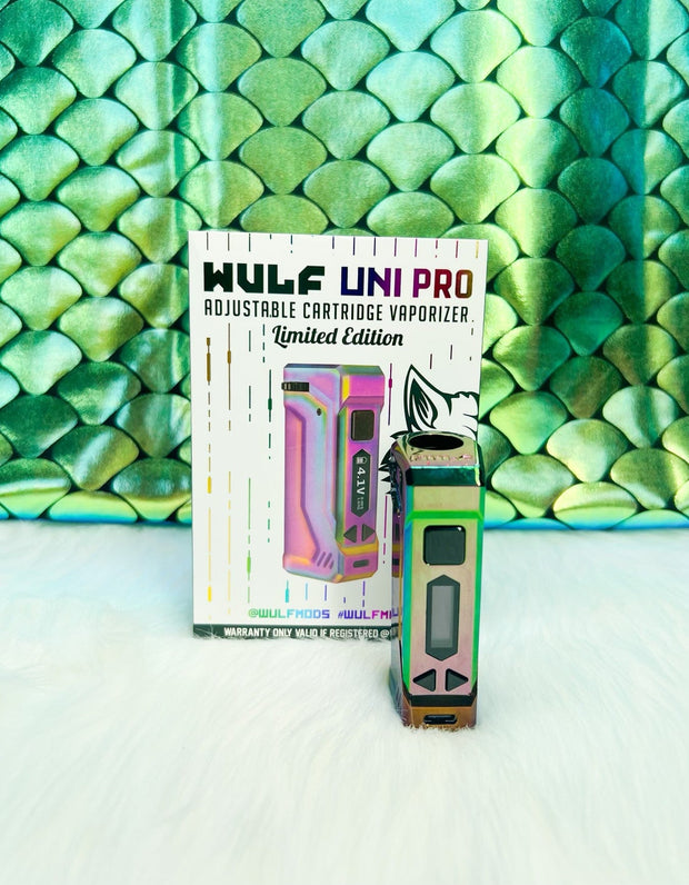 Wulf Rainbow Holographic Yocan Uni Pro 510 Threaded Battery Starter Kit