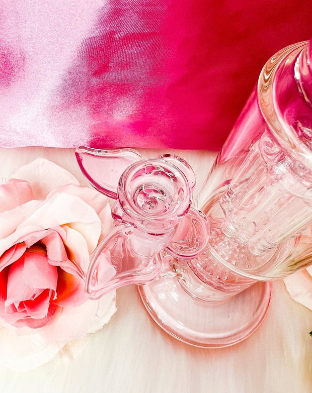 Pink Bee Rigs Pink Bees & Daisies Water Pipe | Pink Bees Dab Rig