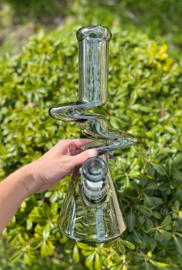 Iridescent 12 Inch Zong Glass Water Pipe/Bong