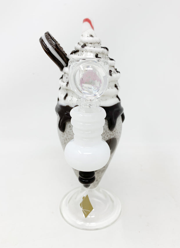 Empire Glassworks Chocolate Cookie Sundae Float Water Hand Pipe/Dab Rig