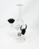 Rainbow Skull and Horns Glass Water Pipe/Dab Rig