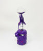 Purple Toxic Slime Bent Neck Glass Water Pipe/Rig