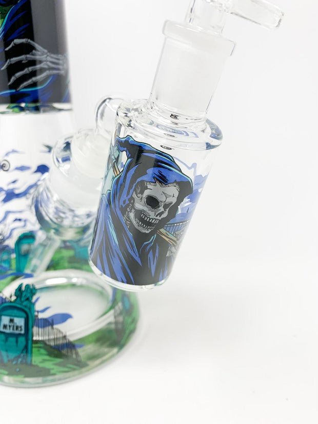 Wormhole Grim Reaper Beaker Glass Water Pipe 16in Bong