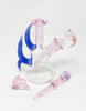 2KGlassWorks Pink Purple Horn Heady Glass Water Pipe/Dab Rig