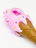 Pink Silicone Ice Cream Cone Hand Pipe