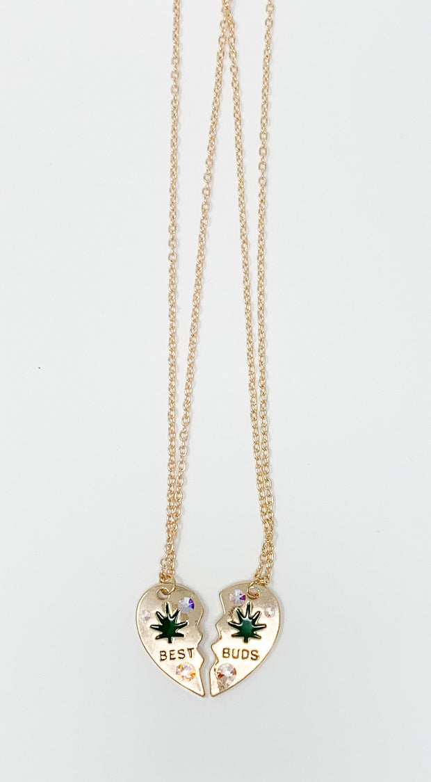 Swarovski Crystal Best Buds Gold Necklace