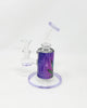 Stoner Alien Perforated Vinyl 6.5in Bent Neck Glass Water Hand Pipe/Dab Rig