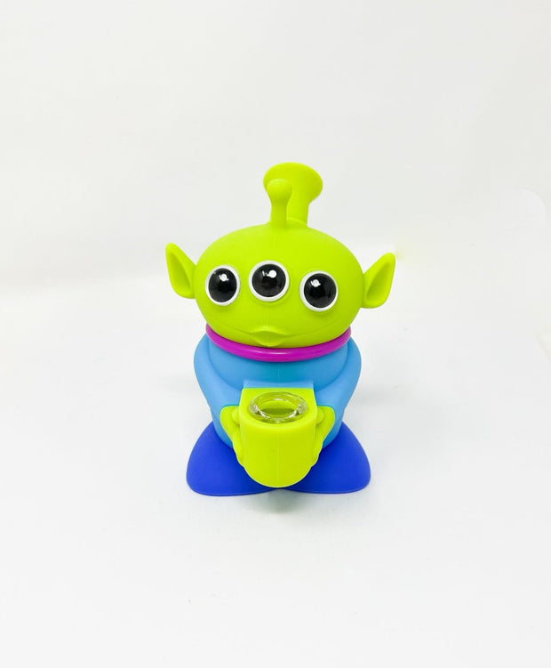 Three Eyed Silicone Alien Water Pipe/Bong